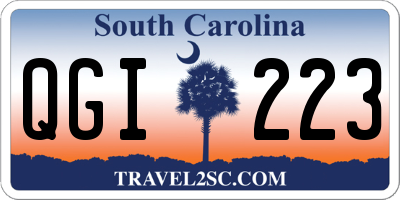 SC license plate QGI223