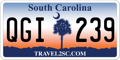 SC license plate QGI239