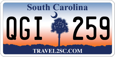 SC license plate QGI259