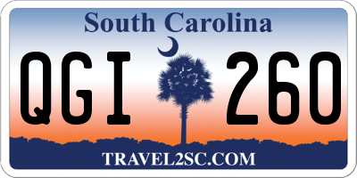 SC license plate QGI260