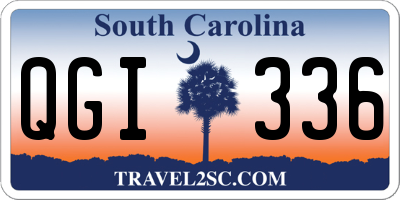 SC license plate QGI336