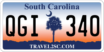 SC license plate QGI340