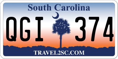 SC license plate QGI374