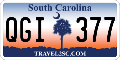 SC license plate QGI377