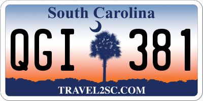 SC license plate QGI381
