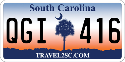 SC license plate QGI416