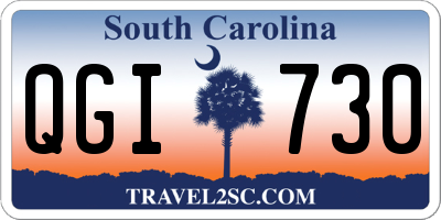 SC license plate QGI730