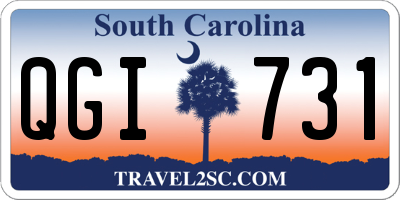 SC license plate QGI731