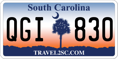 SC license plate QGI830