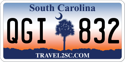 SC license plate QGI832