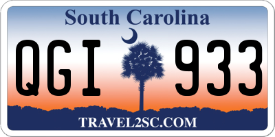 SC license plate QGI933