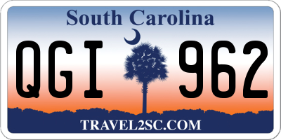 SC license plate QGI962