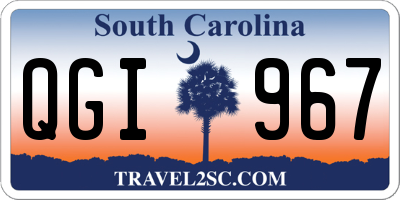 SC license plate QGI967