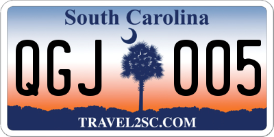SC license plate QGJ005