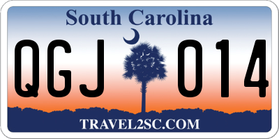 SC license plate QGJ014