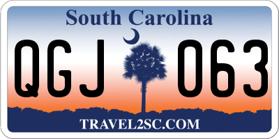 SC license plate QGJ063