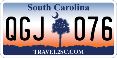 SC license plate QGJ076