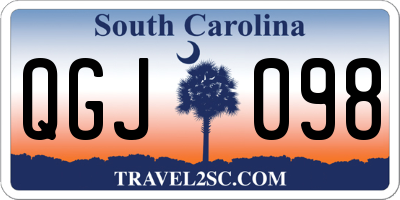 SC license plate QGJ098