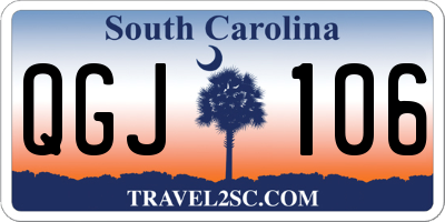 SC license plate QGJ106