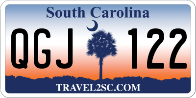 SC license plate QGJ122