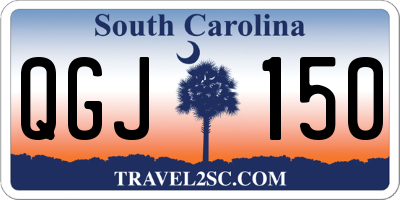 SC license plate QGJ150