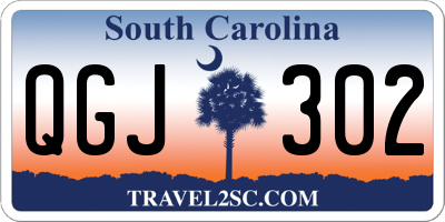 SC license plate QGJ302