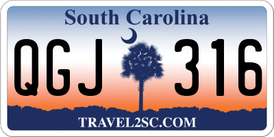 SC license plate QGJ316