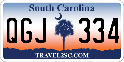 SC license plate QGJ334