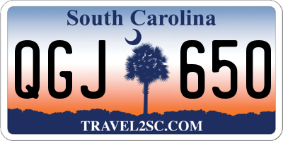 SC license plate QGJ650
