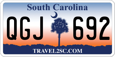 SC license plate QGJ692