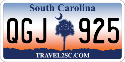 SC license plate QGJ925