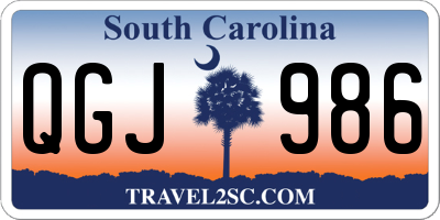 SC license plate QGJ986