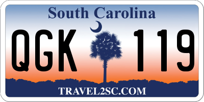 SC license plate QGK119