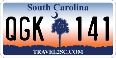 SC license plate QGK141