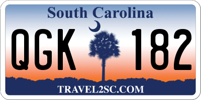 SC license plate QGK182