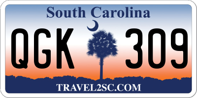 SC license plate QGK309