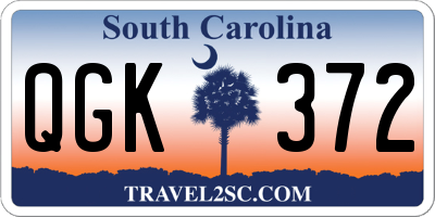 SC license plate QGK372