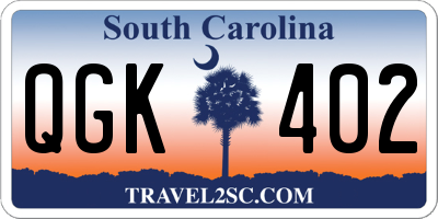 SC license plate QGK402