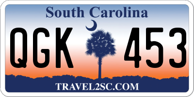 SC license plate QGK453