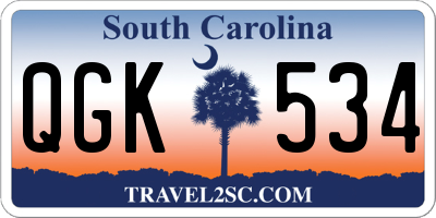 SC license plate QGK534