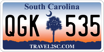 SC license plate QGK535