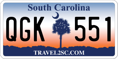 SC license plate QGK551