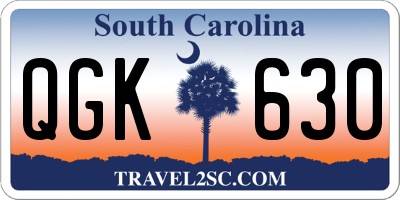 SC license plate QGK630