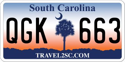 SC license plate QGK663
