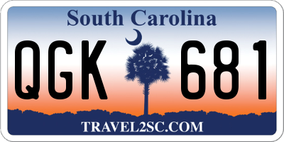 SC license plate QGK681