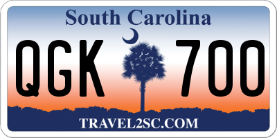 SC license plate QGK700