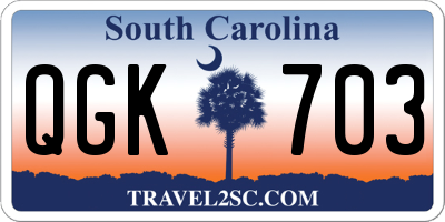 SC license plate QGK703