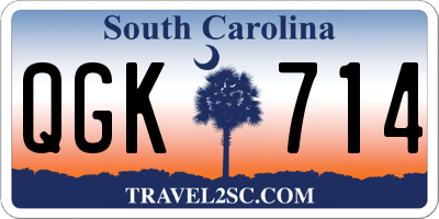 SC license plate QGK714