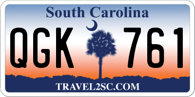 SC license plate QGK761