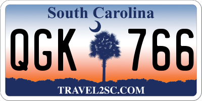 SC license plate QGK766